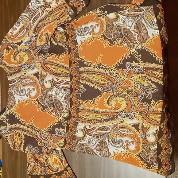 Mainstreet Blues Paisley Patterned Polyester Size 20W Blouse - Picture 2 of 4